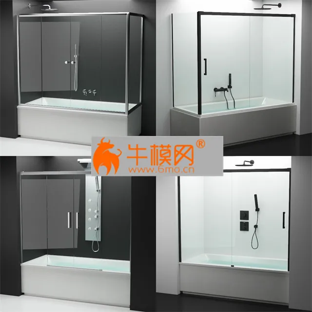 Set of shower cabins Radaway 9 + appliances – 2802