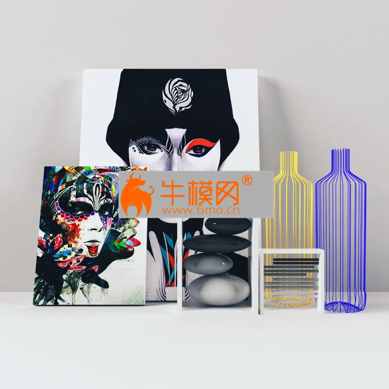 Set with paintings by Minjae Lee – 2812