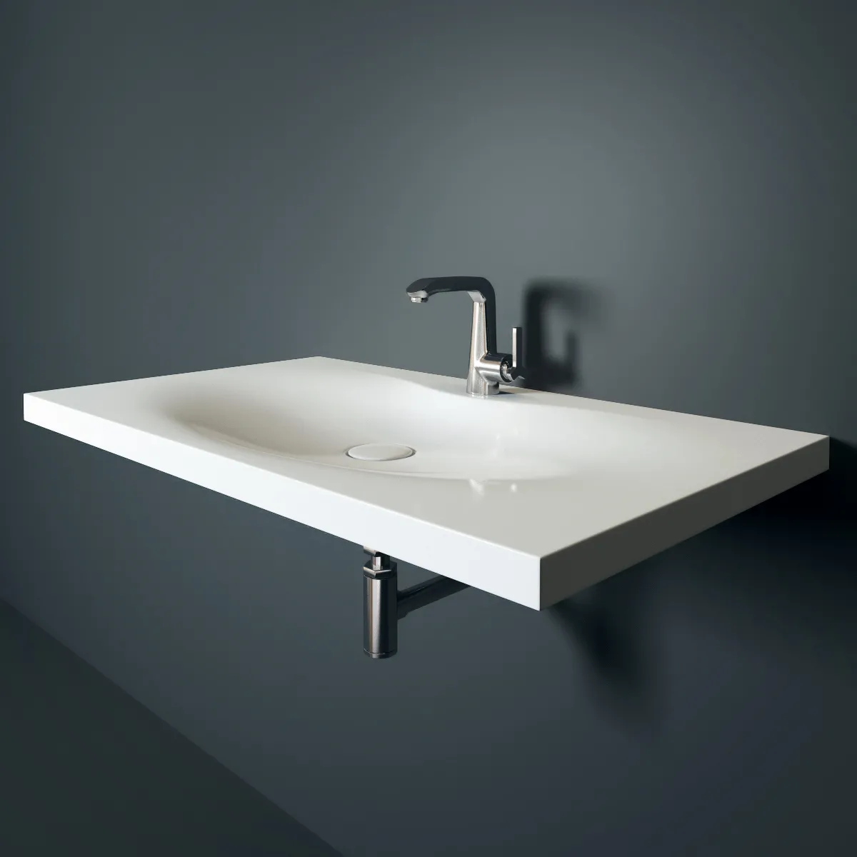 Sink and faucet Bravat Waterfall F173107C – 2867