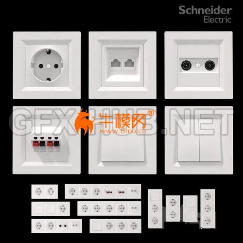 Sockets and switches Schneider Asfora White – 2891