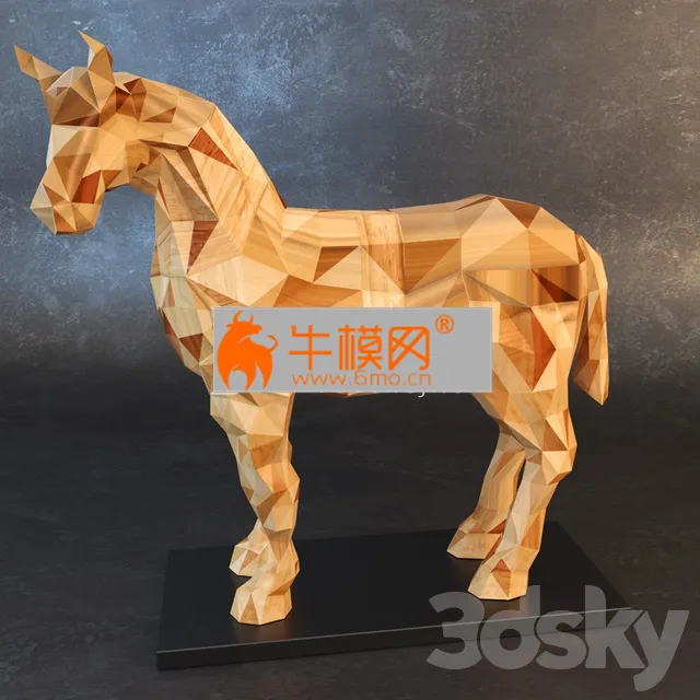 Souvenir plywood horse – 2896