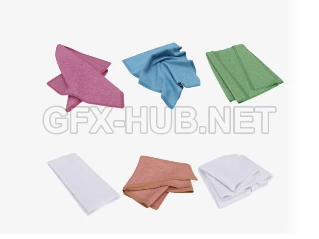 Towel set (max, fbx, obj, 3ds) – 3022