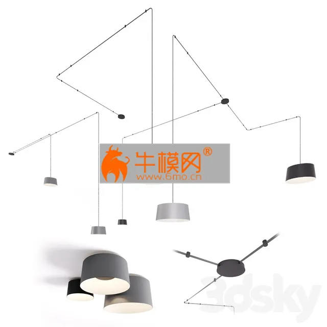 VIBIA TUBE modular pendant and ceiling system – 3096