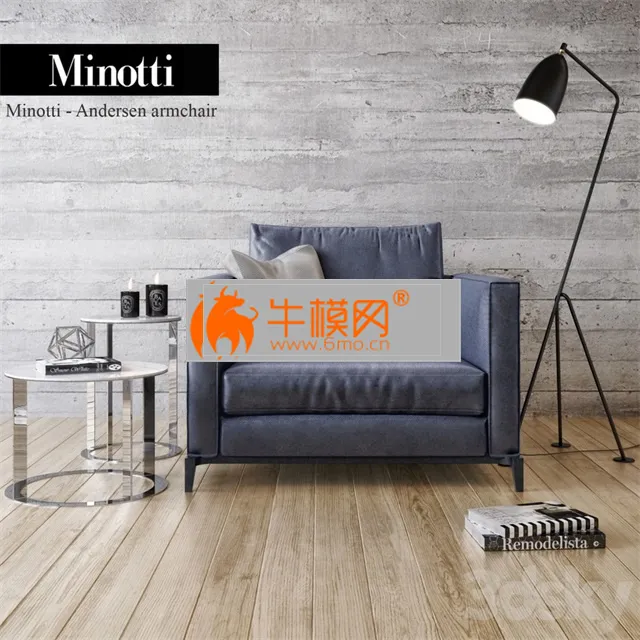 Minotti Andersen armchair – 3395