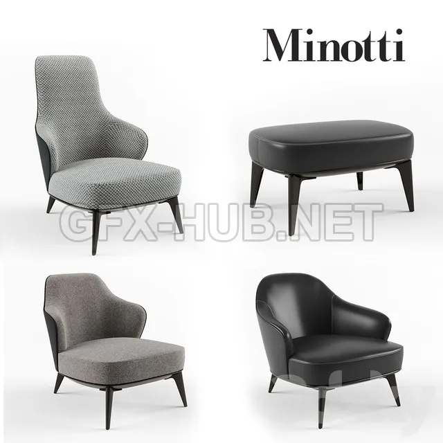 Minotti Leslie armchair set – 3405