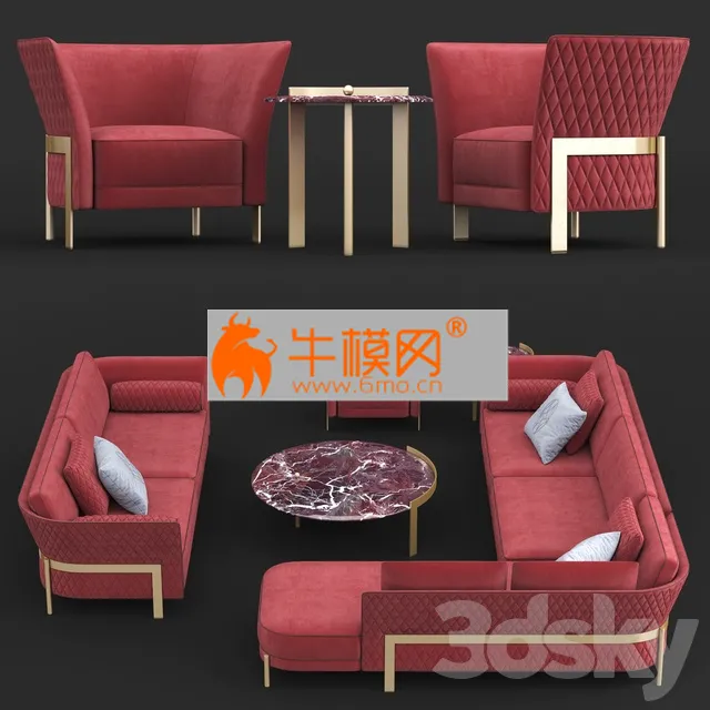 Opera Contemporary Cosmo sofa and armchair – 3418