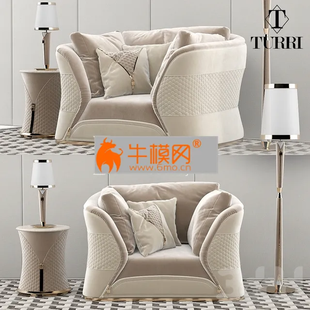 Turri Vogue sofa armchair set – 3452