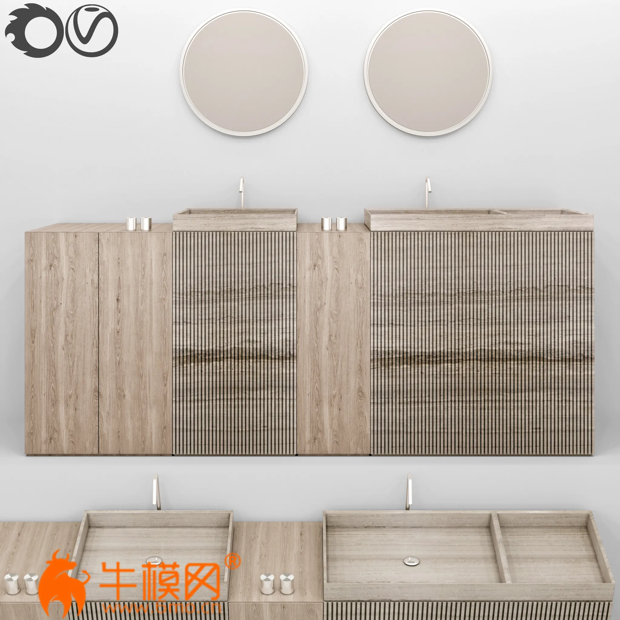 Bathroom furniture 4 (Vray, Corona, obj) – 3544