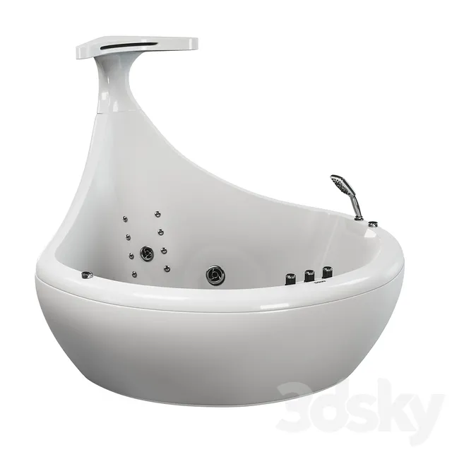SSWW WHALE acrylic whirlpool bathtub – 3594