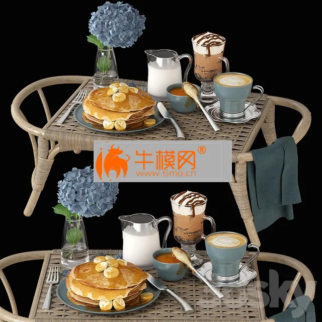 Decorative set of breakfast in bed – 3710