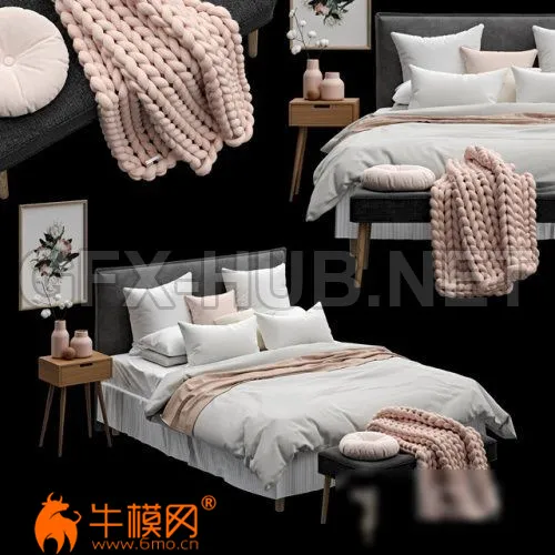 Scandinavian Bedroom Set 01 (max 2011) – 3814