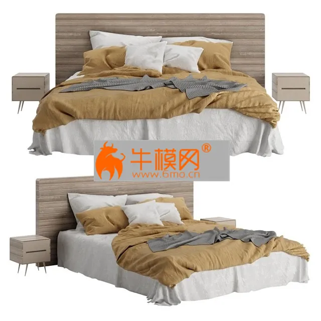 Wooden Bed 01 – 3843