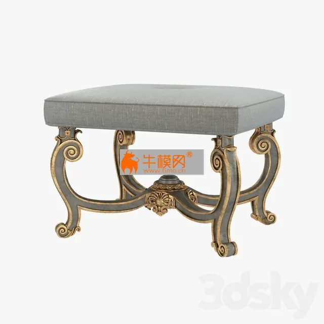Baroque Style Carved Bench – 3848