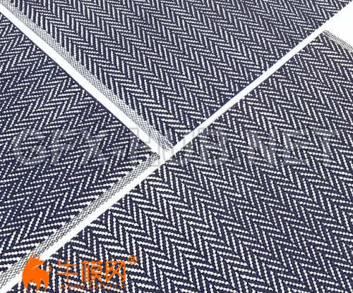 Carpet Dash and Albert Herringbone Indigo Woven Cotton Rug (max, fbx) – 3883