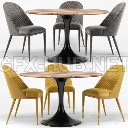 Amarelo Chair, Thor Dining Table – 3918