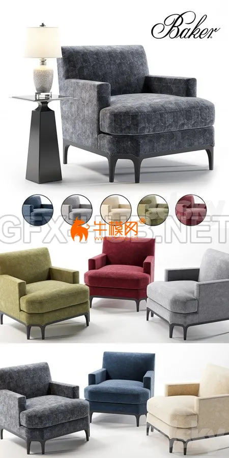Baker Celestite Lounge Chair – 3935