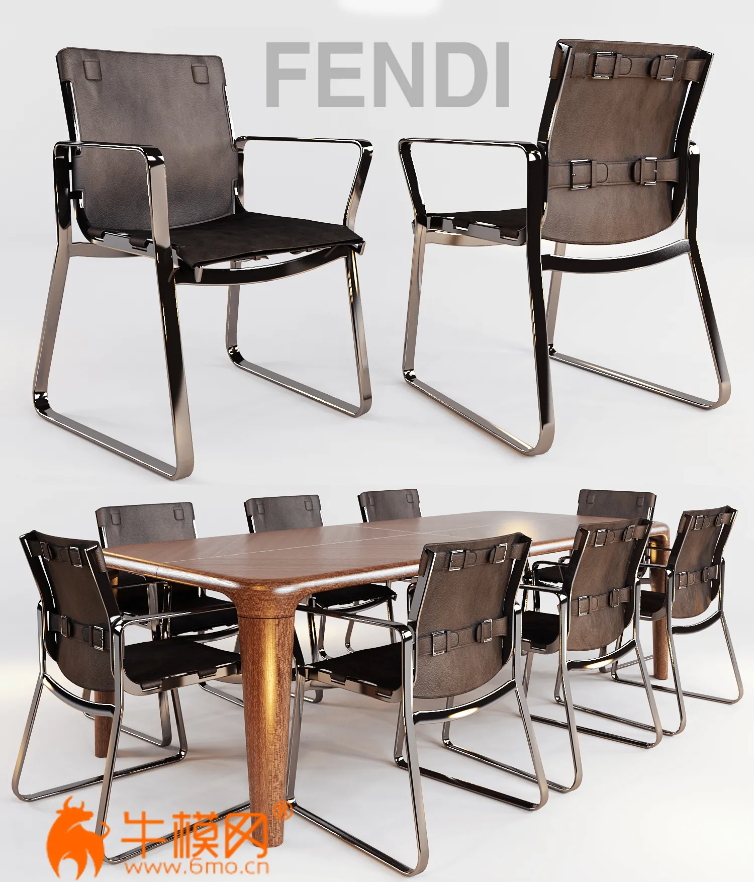 Blixen chair and table Serengeti by Fendi Casa (max 2010, 2011, obj) – 3950