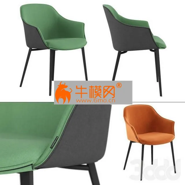 Chair Kedua metal legs by Mobliberica – 3993