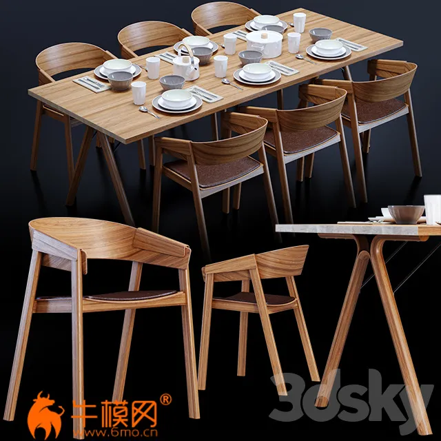 Cover chair, Split table, Muuto Design (max 2011) – 4031