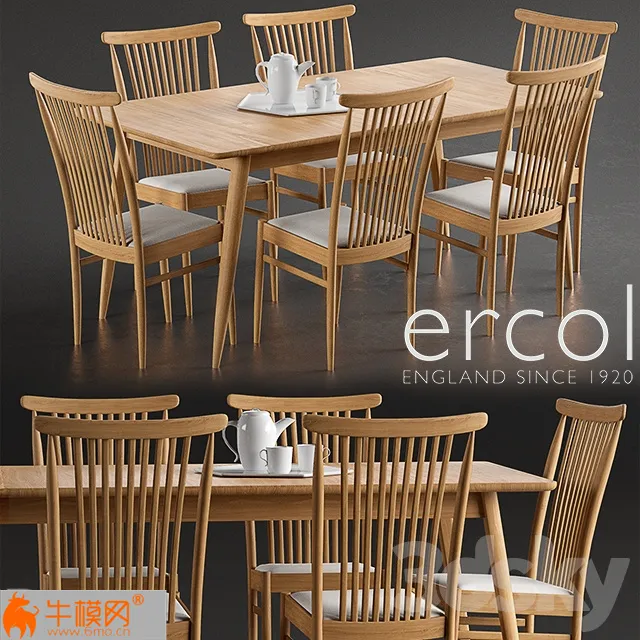 Ercol Teramo Medium Extending Dining Table Ercol Teramo Dining Chair – 4068