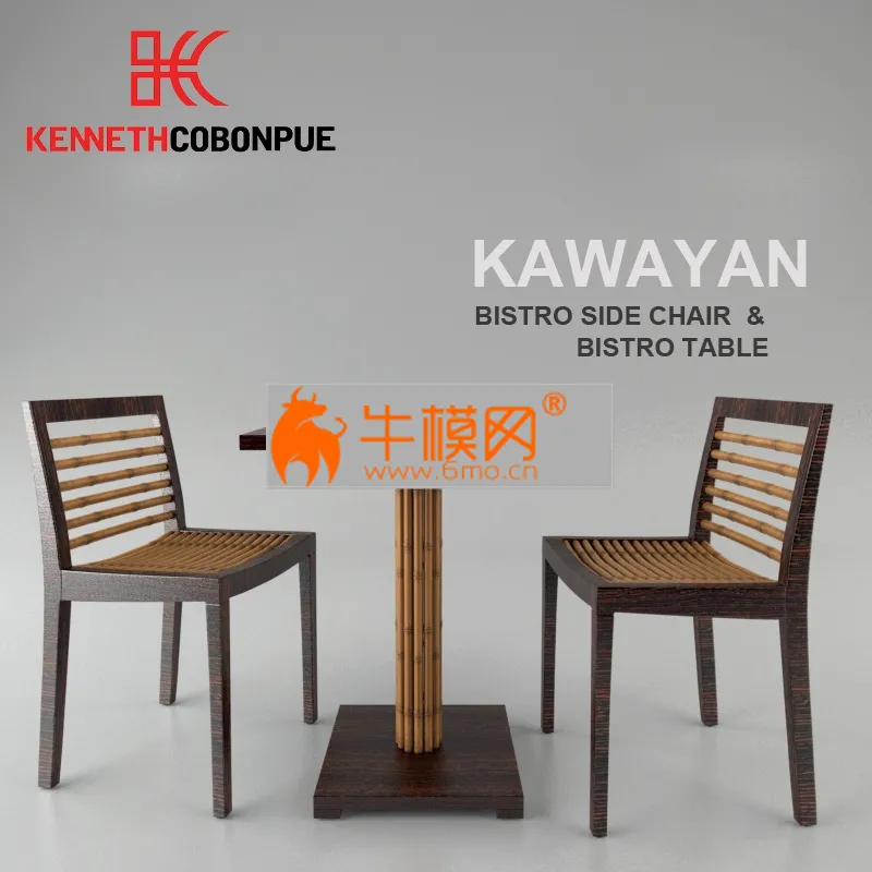 Kawayan Bistro Side Chair and Bistro Table – 4121