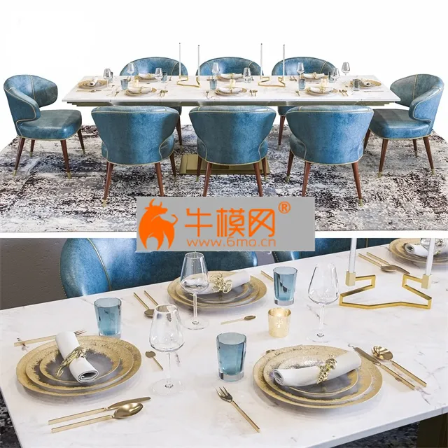 Luxury Ottiu Set with Tippi Dining Chair – 4134