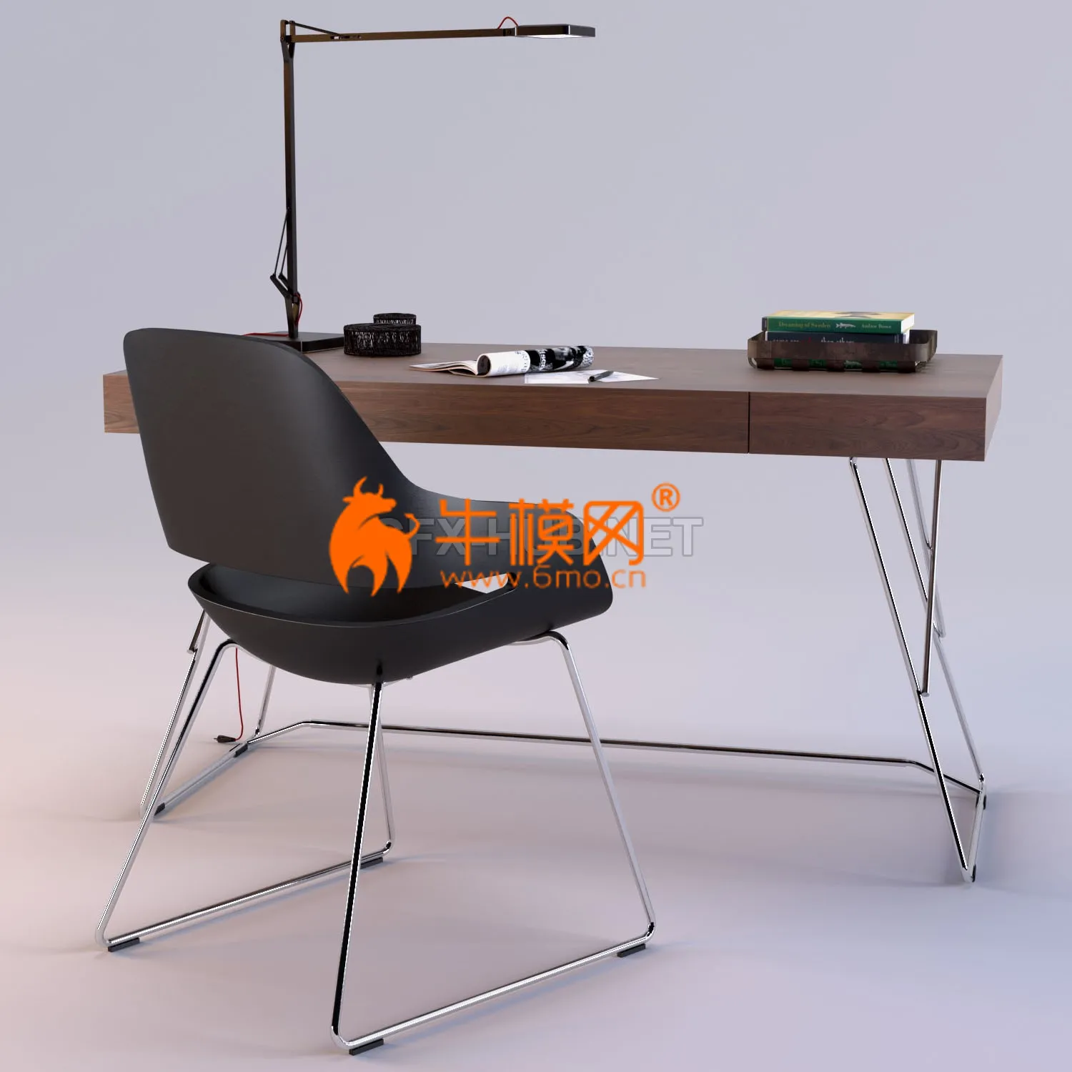 Maestrale Desk and Eva Chair by Zanotta – 4137