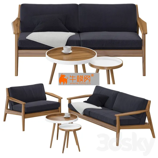 Scandinavian sofa and chair – 4209