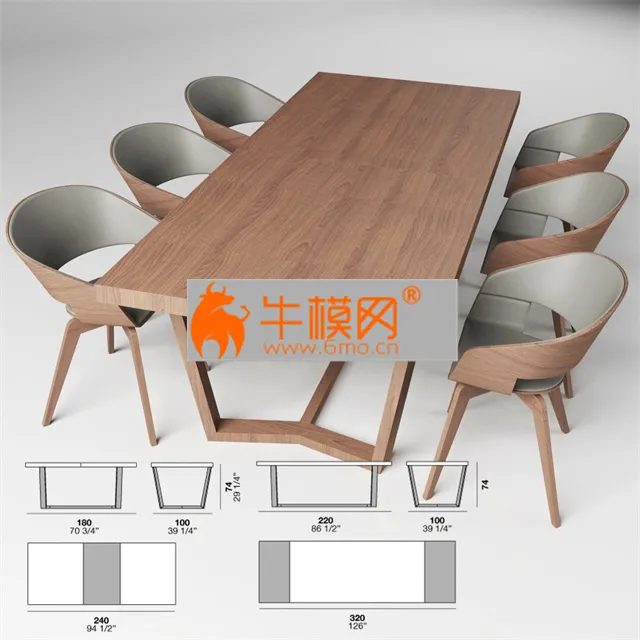 Table + Chair (Alf -CARTESIO 2.0 + COSTANZA) – 4229