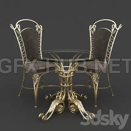 Table and chair forged – 4232