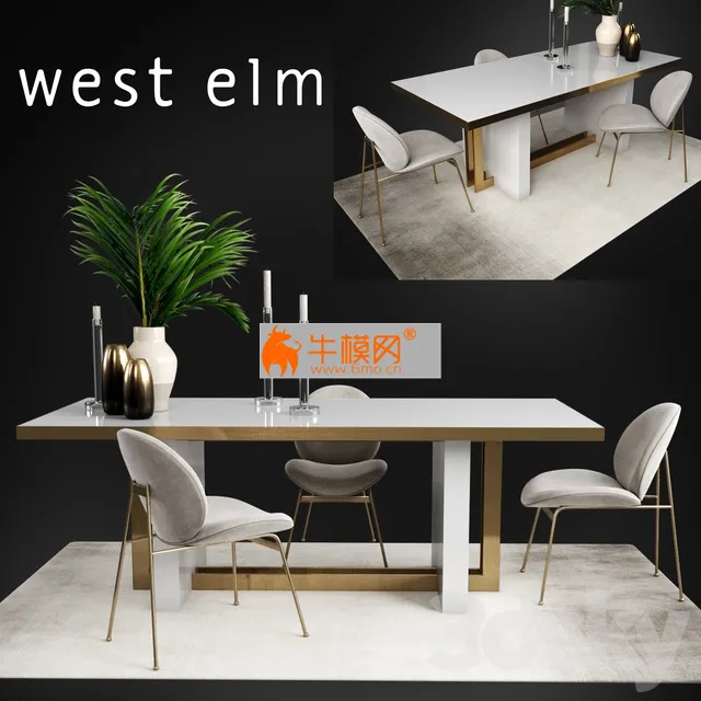 Table and Chair West Elm Collections – 4233