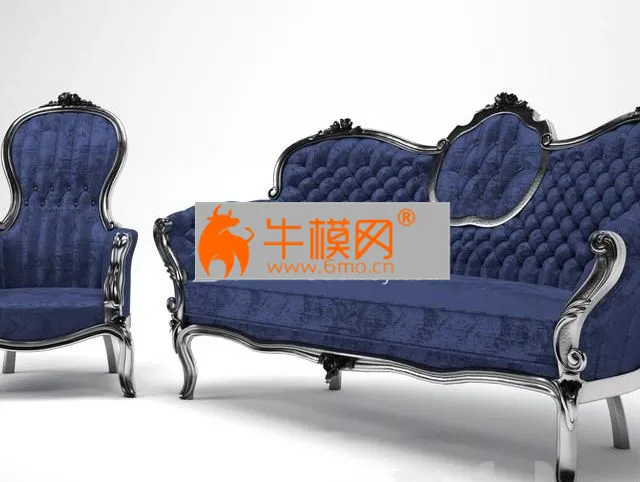 victorian sofa & chair – 4264