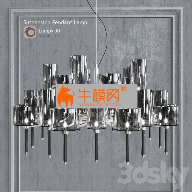 Chandelier AXO Light Spillray SP lamps 30 smoke glass – 4299