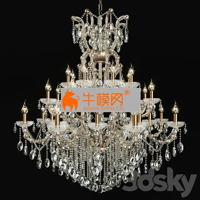 Chandelier Crystal Lux Hollywood SP16 + 8 + 8 Gold – 4307