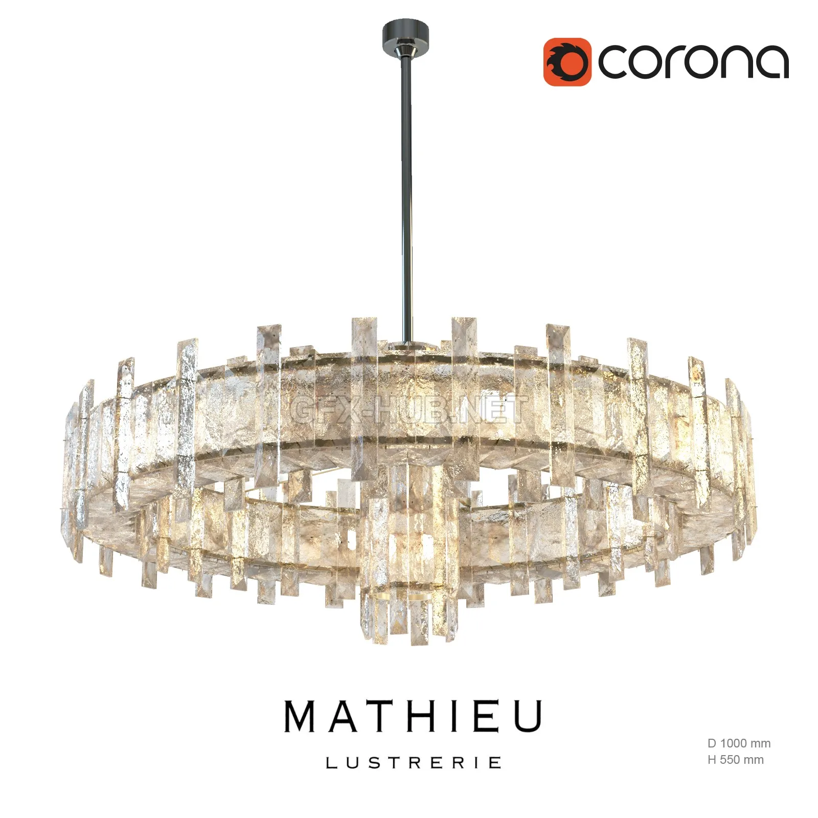 Regis Mathieu Lustrerie Saturne chandelier – 4394