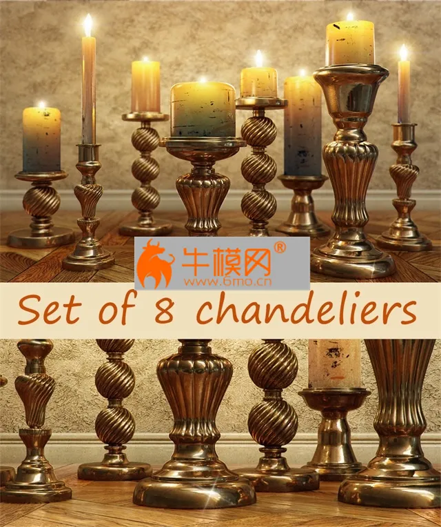 Set of 8 chandelier – 4407