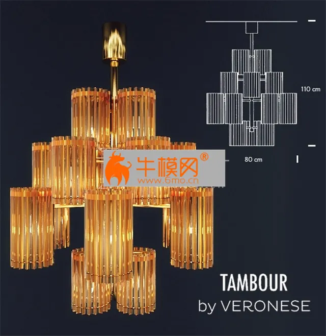 Veronese Tambour chandelier – 4416
