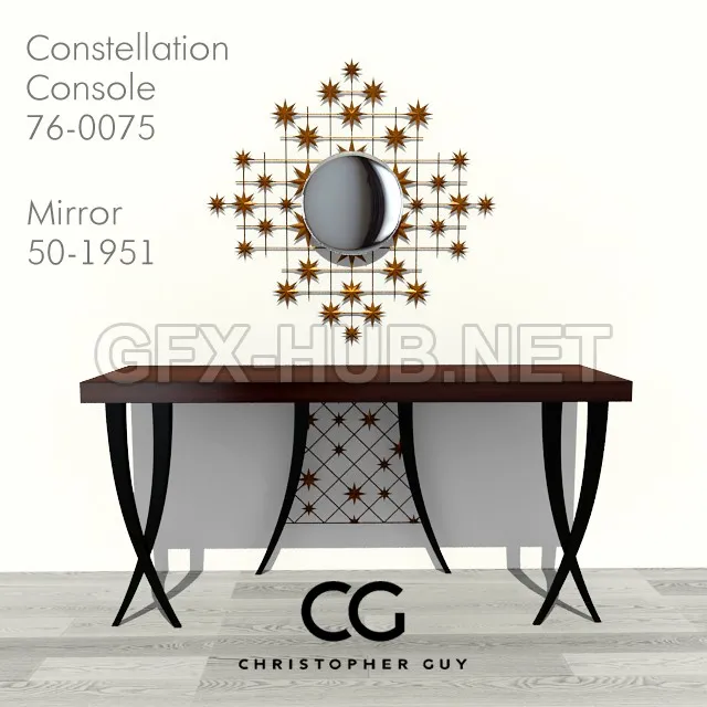 Christopher Guy Console and Mirror – 4473