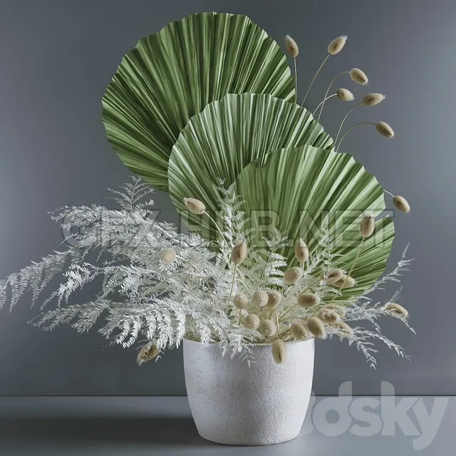 Bouquet with fern and lagurus – 4590