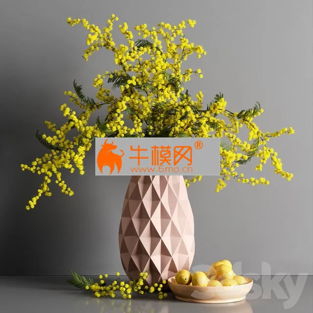Decorative Mimosa Lemon – 4655