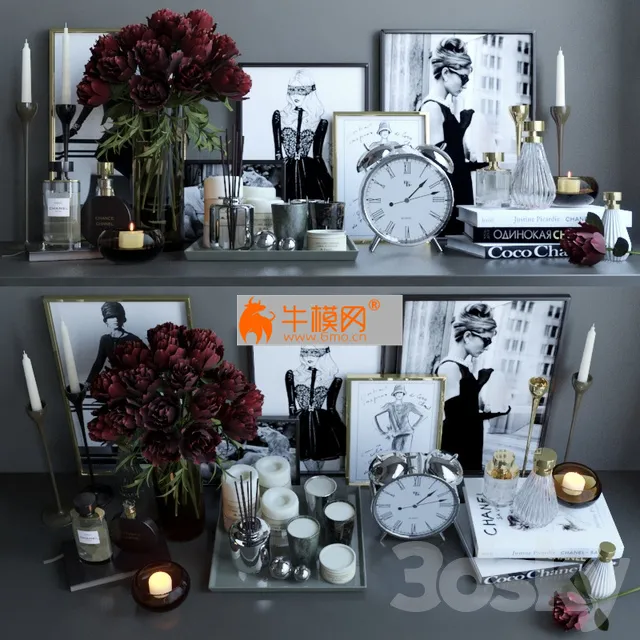 Decorative set Chanel for interior decoration – 4723
