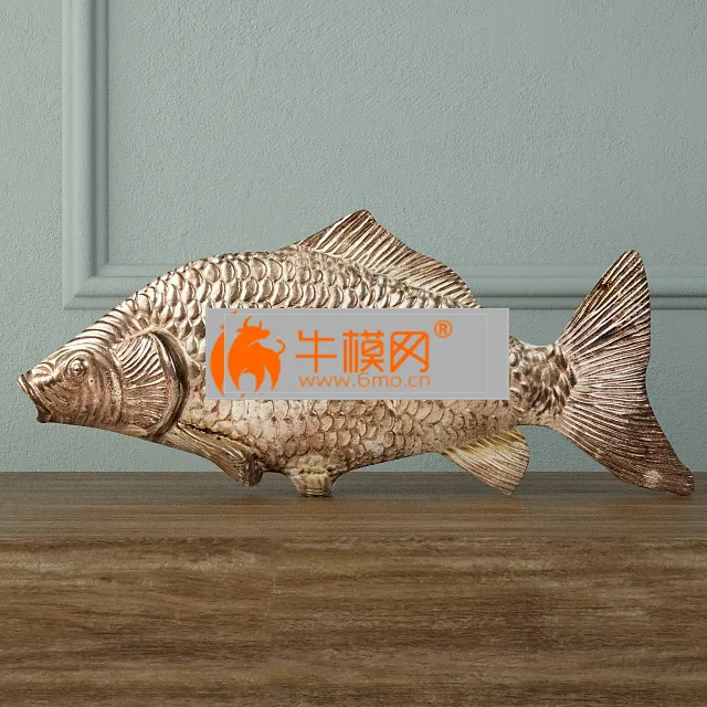 Silvered Fish Decoration – 4840