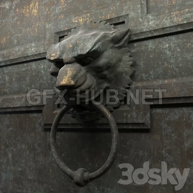 Ancient door handle in the form of a lion – 4870