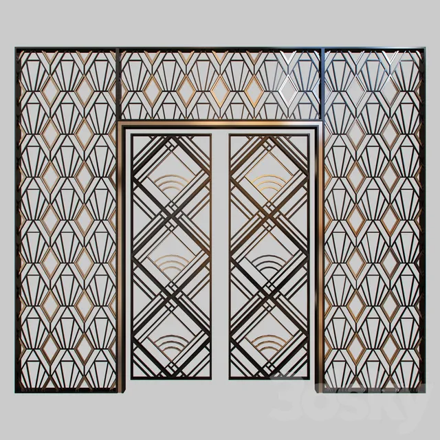 Wrought iron grille at the front door – 4935