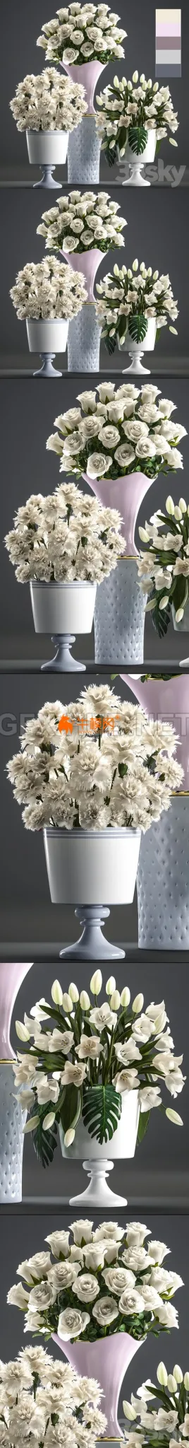 Collection of flowers 58 White bouquets – 4969