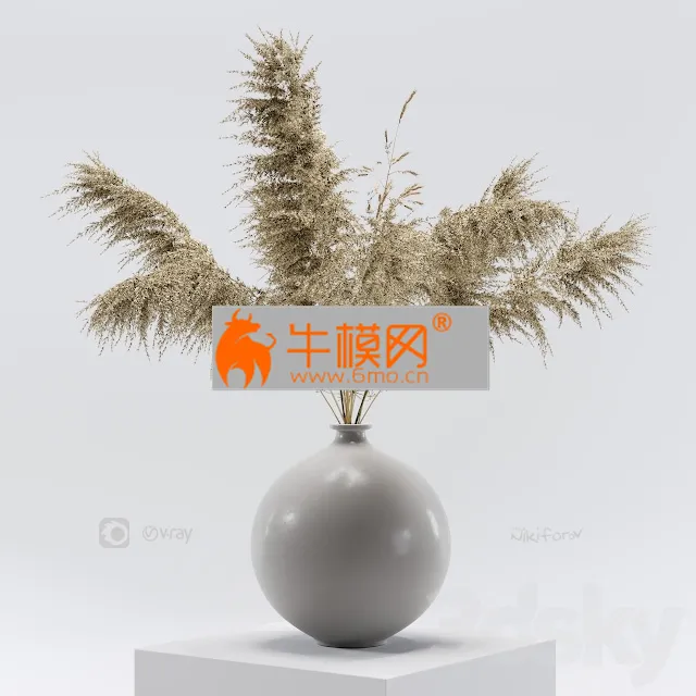 Vase with dried flowers 0001 – 5006