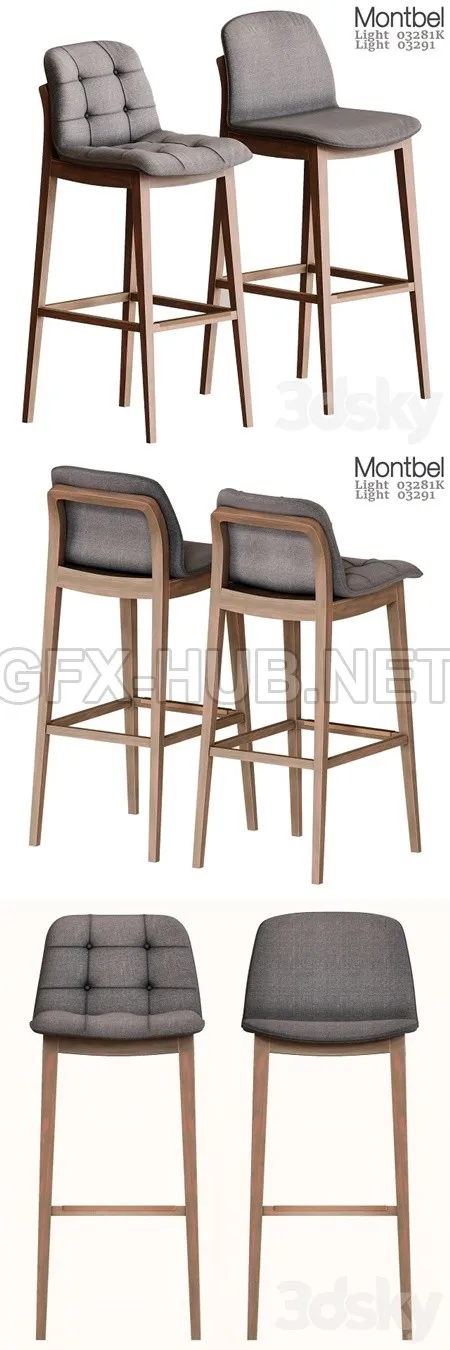 Montbel Barstool Light 03281K Light 03291 – 5222