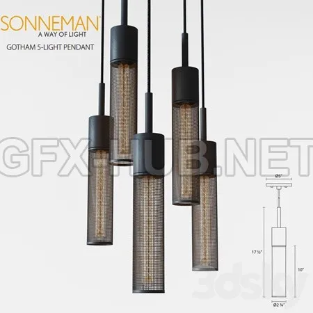 Sonneman Gotham 5-Light Pendant – 5246