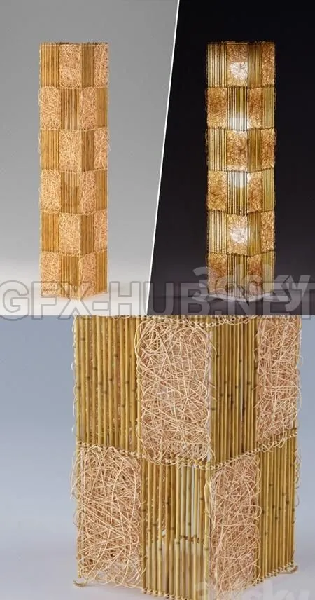 Bamboo Rattan Floor Lamp – 5271