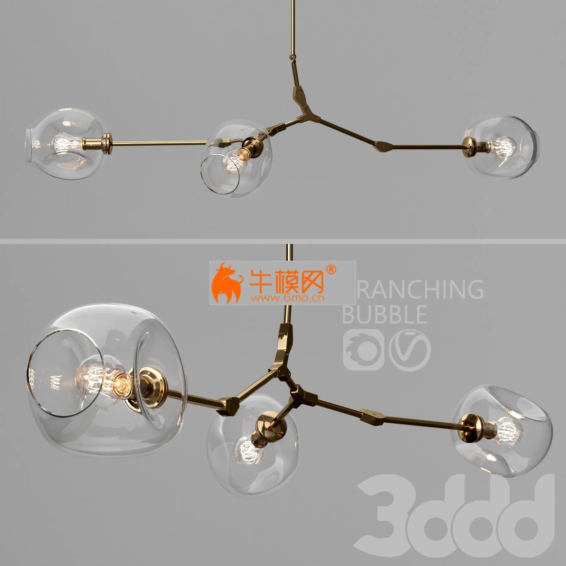 Branching bubble 3 lamps – 5276